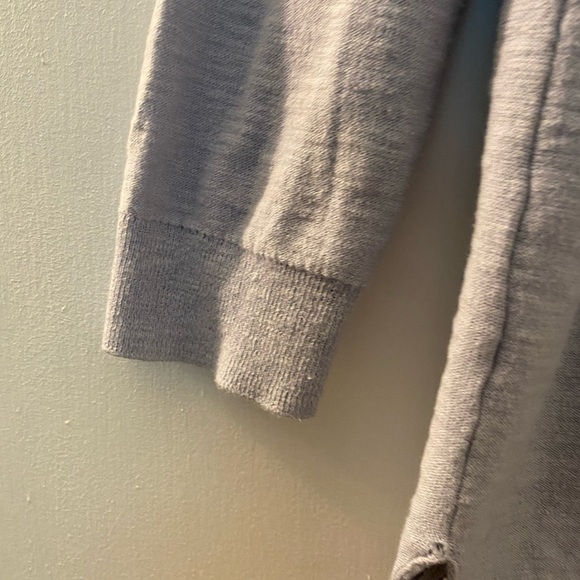 J Crew long sleeve sweater, light gray- blue, size Medium.  V neck. - Picture 4 of 6